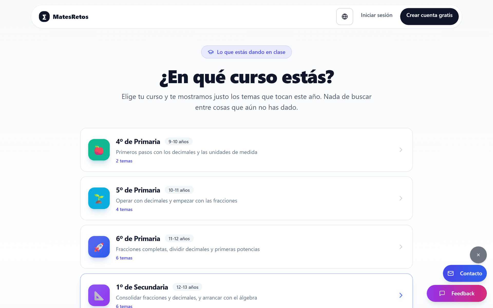 Tu curso, tus temas