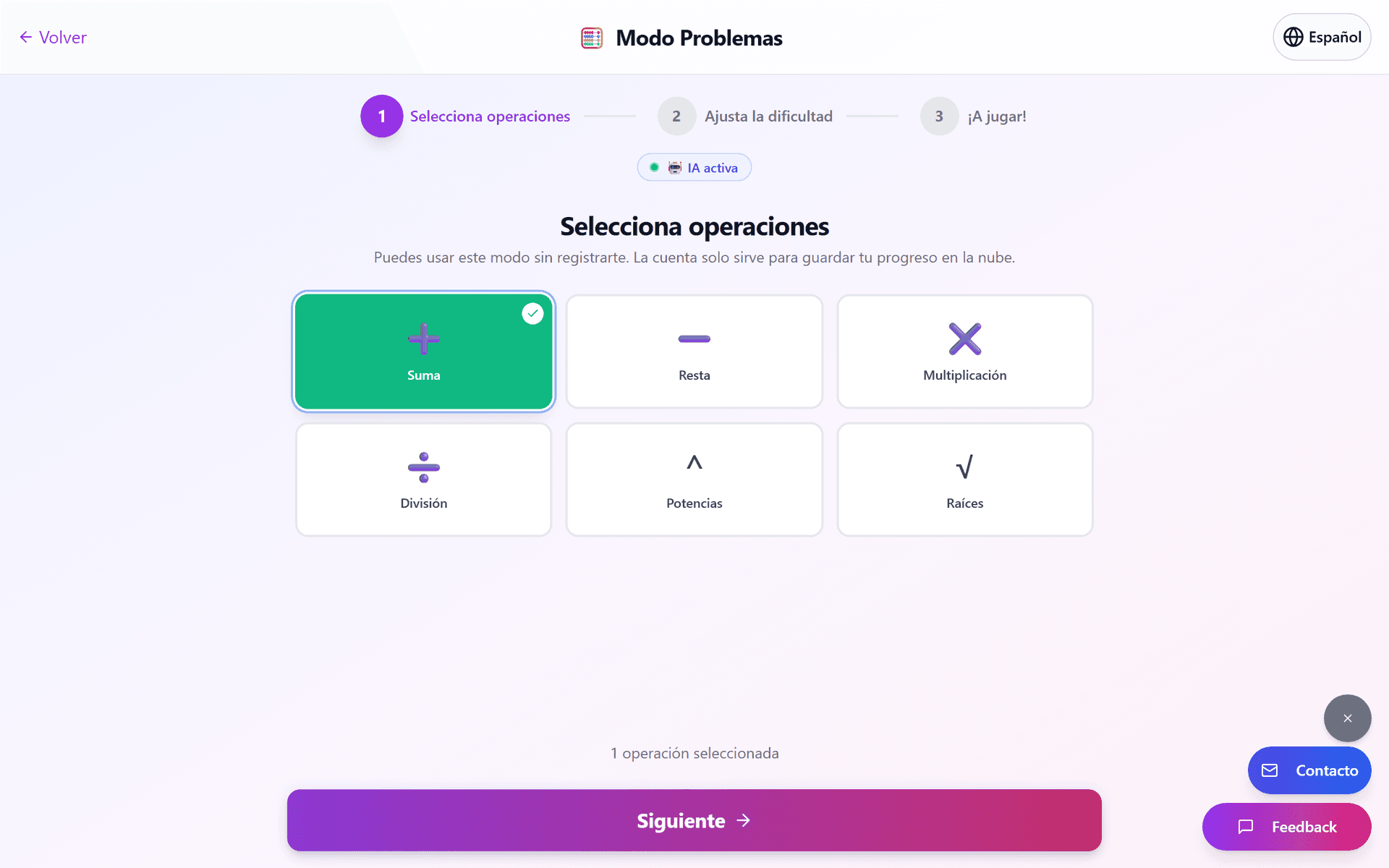 Modo Problemas a tu medida